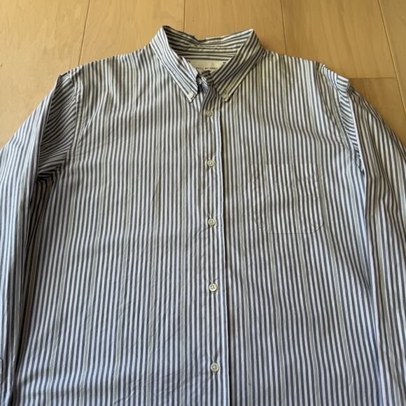 Still By Hand Shirt 3 Striped Cotton Button Up Oxford - Picture 3 of 9